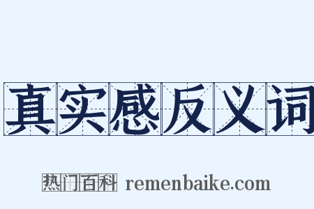 真实感反义词是什么意思的图片